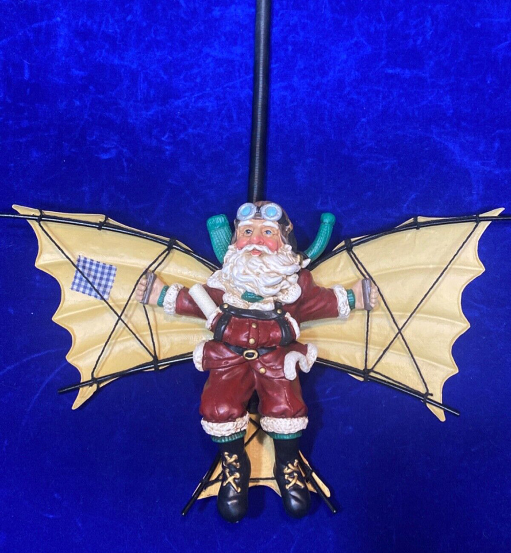 Santa with Wings Christmas Decor 11x6" Bouncy